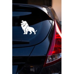 Kral Aslan Oto Sticker - Güçlü Aslan Figürlü Araç Sticker - Araba Aksesuar 15x13cm