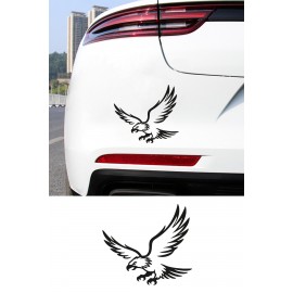 Yırtıcı Kartal Oto Sticker - Kartal Figürlü Araç Sticker 15x14cm