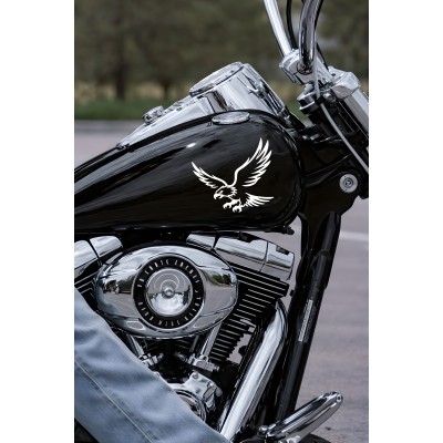 Yırtıcı Kartal Oto Sticker - Kartal Figürlü Araç Sticker 15x14cm