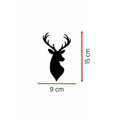 Geyik Oto Sticker - Geyik Silüet Araç Sticker - Araç Aksesuar Çıkartma 9x15cm