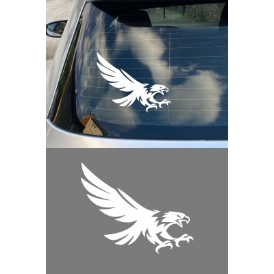 Yırtıcı Kartal Sticker Araç Cam Sticker - Kartal Oto Sticker 15x12cm