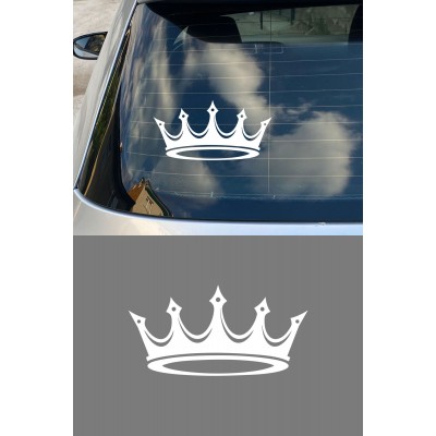 Kral Tacı Oto Sticker - Kraliyet Tacı Araç Sticker - Motor Sticker 15x8cm