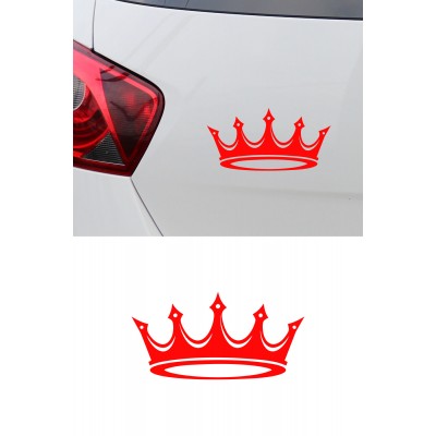 Kral Tacı Oto Sticker - Kraliyet Tacı Araç Sticker - Motor Sticker 15x8cm