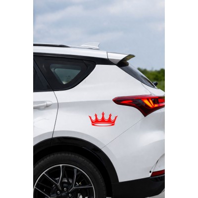 Kral Tacı Oto Sticker - Kraliyet Tacı Araç Sticker - Motor Sticker 15x8cm