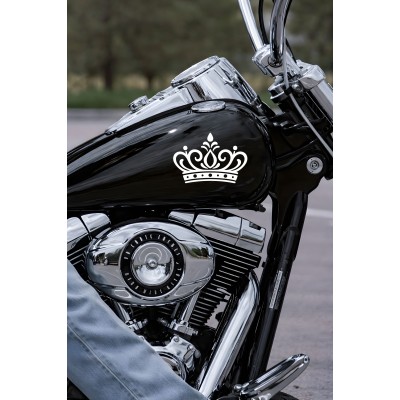 Zarif Taç Sticker - Araç Sticker Taç Tasarım - Araba Aksesuar Çıkartma 15x10cm