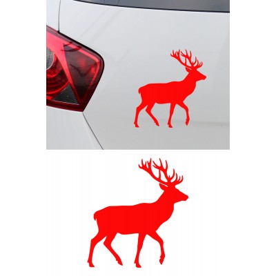 Geyik Oto Sticker - Avcı Araç Sticker - Doğa Temalı Araba Aksesuar 14x15cm