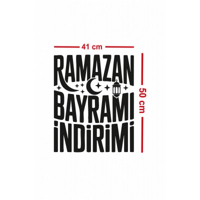 Ramazan Bayramı İndirimi Yazılı Sticker – Mağaza Vitrin Yazısı