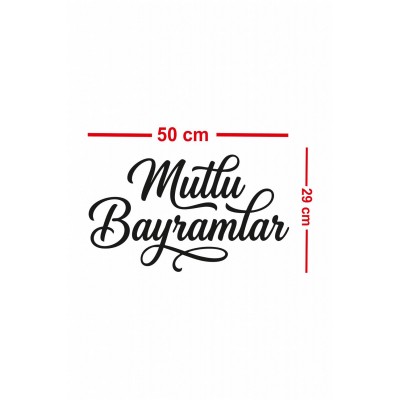 Mutlu Bayramlar Cam Vitrin Sticker – Ramazan ve Kurban Bayramı Cam Yazısı