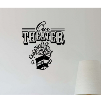 Theater and Popcorn Duvar Sticker