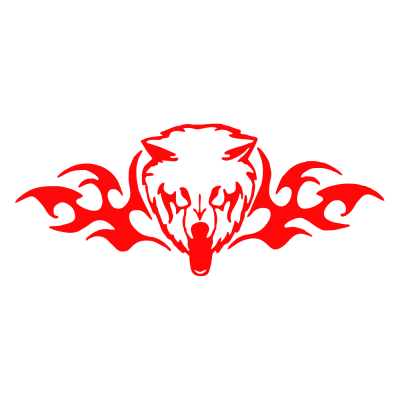 Kişiye Kamyona Özel Alev ve Kurt Sticker Yapıştırma