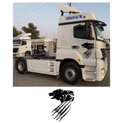 Kişiye Kamyona Özel Ayı Sticker Yapıştırma