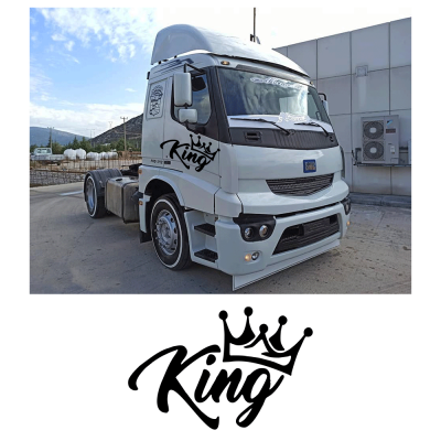 Kişiye Kamyona Özel King Kral Tacı Sticker Yapıştırma