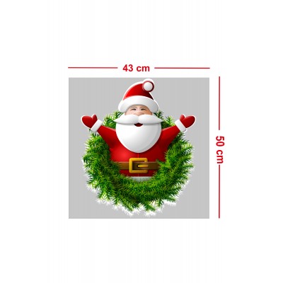 Ellerini Yeni Yıla Açmış Noel Baba Yılbaşı Süslemesi Ev Vitrin Yılbaşı Sticker Stickerları