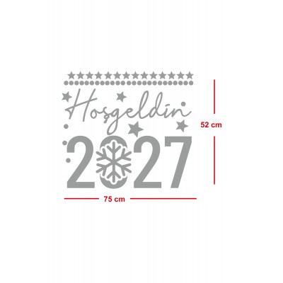 El Yazısı İle Hoşgeldin 2027 Yazısı ve Kar Tanesi Cam Vitrin Mağaza Süslemeleri El Yazısı İle Hoşgeldin 2027 Yazısı ve Kar Tanesi Cam Vitrin Mağaza Süslemeleri