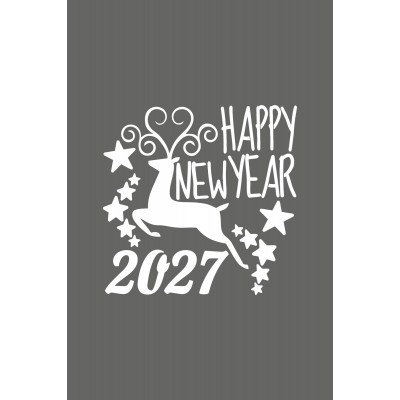 Mağaza ve İş Yerlerine Özel "Geyik ve Happy New Year 2027" Yazılı ve Motifli Dekoratif Cam, Vitrin ve Duvar Sticker Seti Mağaza ve İş Yerlerine Özel "Geyik ve Happy New Year 2027" Yazılı ve Motifli Dekoratif Cam, Vitrin ve Duvar Sticker Seti