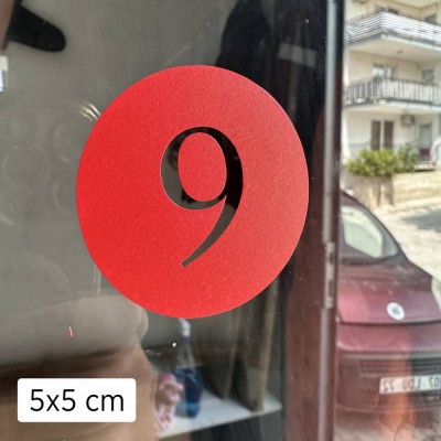 1 Den 15 Kadar Yuvarlağın İçinde Rakam Sayı Sticker Yapıştırma