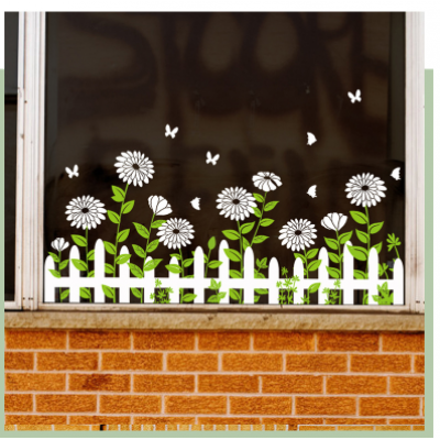  Çiçekçilere Özel Papatya Dekorasyon  Cam Vitrin Sticker Yapıştırma