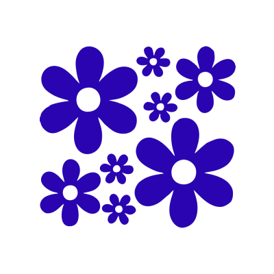  Kişiye Çiçekçilere Çoklu Papatya Deseni Sticker Yapıştırma