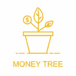 Kişiye Çiçekçilere Özel Money Tree  Sticker Yapıştırma