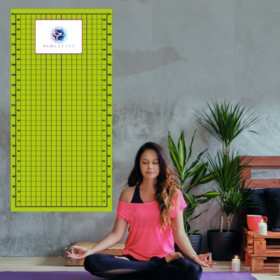 Firmaya Özel Yoga ve Plates Postür Tablosu Çetveli Duvar Yapıştırma Yeşil Renk 200x100cm