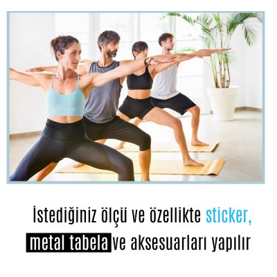 We Love Pilates Yazısı Spor Salonu Duvar Stickerı