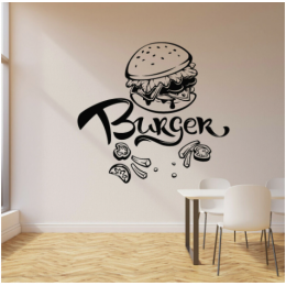 Burger Fast Food  Duvar Stickerı
