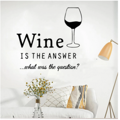 Wine is The Answer  Duvar Stickerı