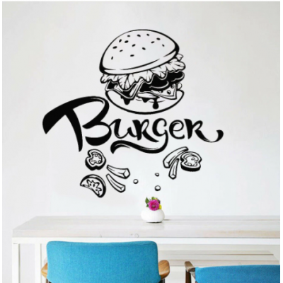Burger Fast Food  Duvar Stickerı