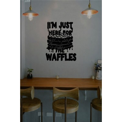 Kafe ve Restoranlara Özel Waffle Yazılı Cam Sticker – Kafe Vitrin Yazısı – Tatlıcı & Krep Dükkanı Cam Dekoru