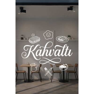 Kahvaltı Yazılı Kafe Duvar Sticker – Tost Yumurta Çay İkonlu Restoran Vinil Çıkartma Kahvaltı Yazılı Kafe Duvar Sticker – Tost Yumurta Çay İkonlu Restoran Vinil Çıkartma