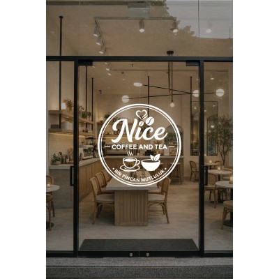 Kişiye Özel Kafe Logo Sticker - Kafe Dekorasyonu - İşletme Logosu Sticker - Kafe Vitrin & Duvar Çıkartması Kişiye Özel Kafe Logo Sticker - Kafe Dekorasyonu - İşletme Logosu Sticker - Kafe Vitrin & Duvar Çıkartması