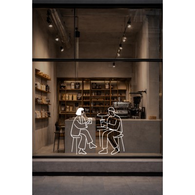 Kafede Oturan Çift Vitrin Sticker – Kafe Vitrin & Duvar Çıkartması – Kafe Vitrin Dekorasyonu Kafede Oturan Çift Vitrin Sticker – Kafe Vitrin & Duvar Çıkartması – Kafe Vitrin Dekorasyonu