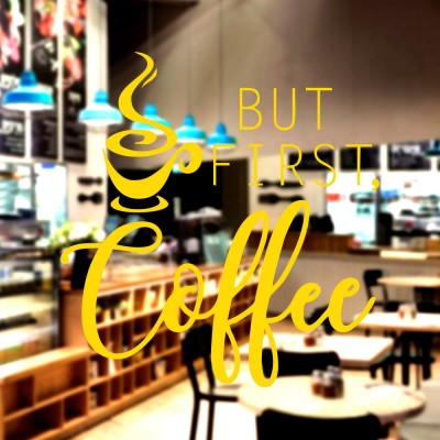 Kafe ve Restoranlara Özel Firma Salon Mesken Cam Vitrin Sticker Yapıştırma