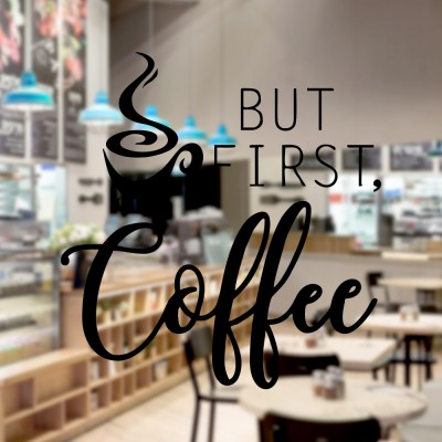 Kafe ve Restoranlara Özel Firma Salon Mesken Cam Vitrin Sticker Yapıştırma