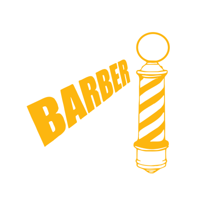 Kişiye Berberlere Özel Barber Vinily Sticker Yapıştırma