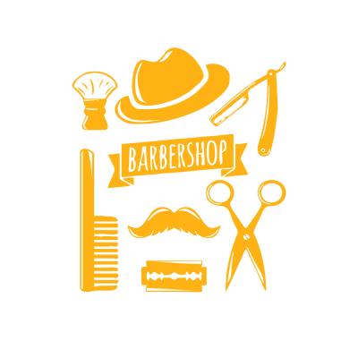 Kişiye Berberlere Özel Berber Araçları Sticker Yapıştırma