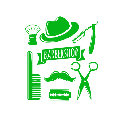 Kişiye Berberlere Özel Berber Araçları Sticker Yapıştırma