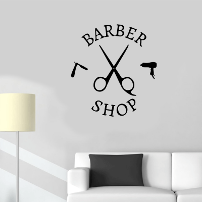 Kişiye Berberlere Özel Fön Ustura Barber Shop Sticker Yapıştırma