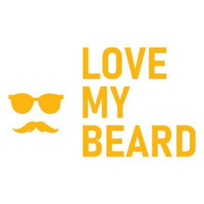 Kişiye Berberlere Özel Love My Beard Sticker Yapıştırma