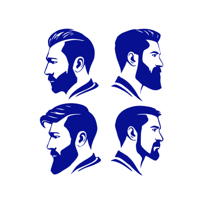 Kişiye Berberlere Özel Saç Stilleri Sticker Yapıştırma