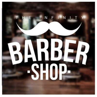 Kişiye Berberlere Kuaförlere Özel Düz Font ile Berber Shop Yazısı Sticker Yapıştırma
