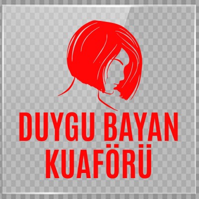 Kişiye Berberlere Kuaförlere Özel Duygu Bayan Kuaförü Logosu Yazısı Sticker Yapıştırma