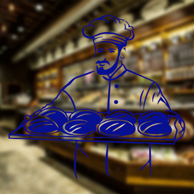 Fırın Ve Pastanelere Özel Ekmek Ustası Sticker Yapıştırma