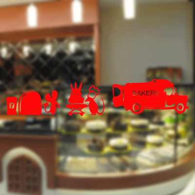 Fırın Ve Pastanelere Özel Fareler Sticker Sticker Yapıştırma