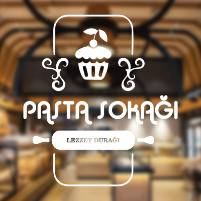 Fırın Ve Pastanelere Özel Firma Pasta Sokağı Sticker Yapıştırma