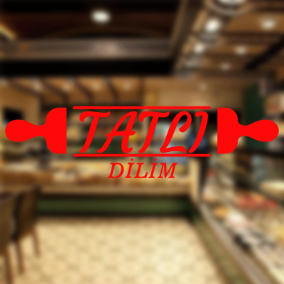 Fırın Ve Pastanelere Özel Firma Tatlı Dilim  Sticker Yapıştırma