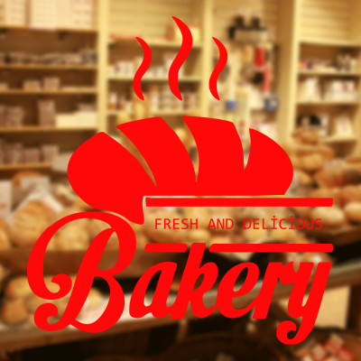  Fırın Ve Pastanelere Özel Fresh And Delicious Sticker Yapıştırma