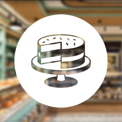 Fırın Ve Pastanelere Özel Kesilmiş Pasta Sticker Yapıştırma