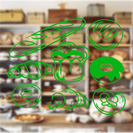 Fırın Ve Pastanelere Özel Unlu Mamül Çeşitleri Sticker Yapıştırma