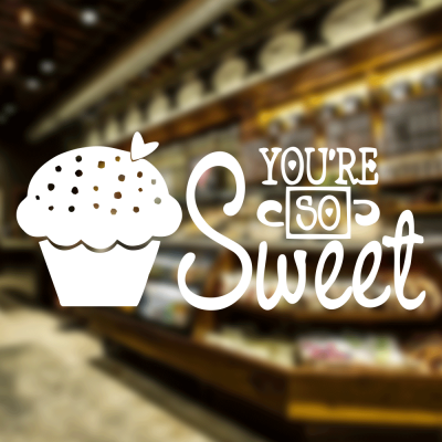 Fırın Ve Pastanelere Özel You Are So Sweet  Sticker Yapıştırma